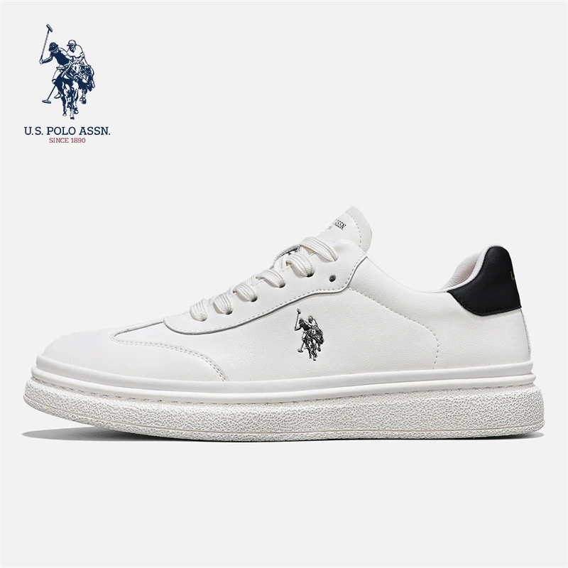 U.S. POLO ASSN.官方品牌小白秋季新款运动休闲男士板鞋UJ613379