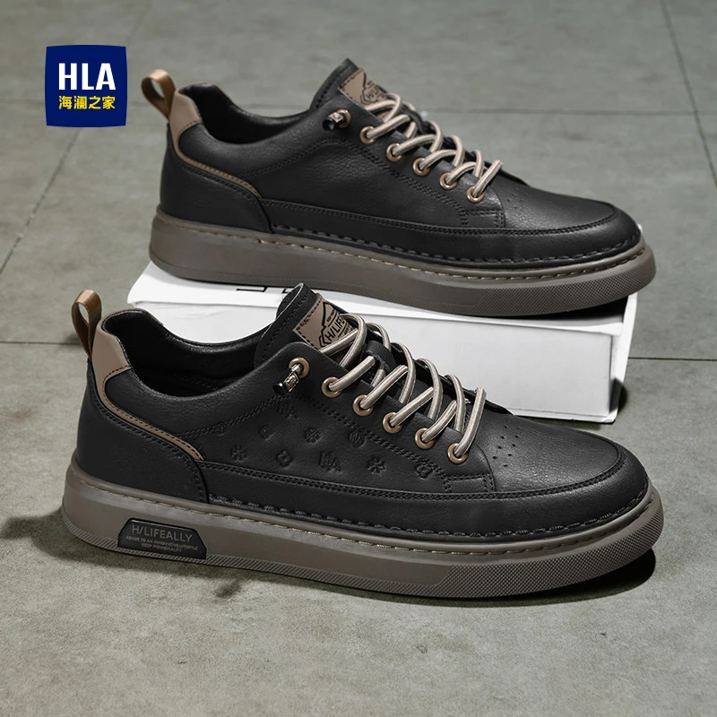 HLA/海澜之家板鞋男男鞋2024新秋季百搭士休闲轻便潮流小白鞋子男