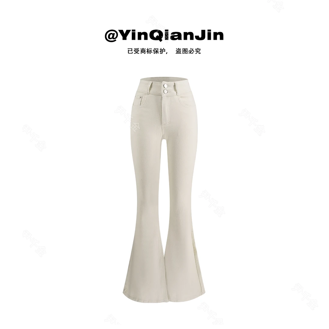 *尹千金*【腿精比例】韩漫身材即视感自带丰垮垫白色裤子A111007