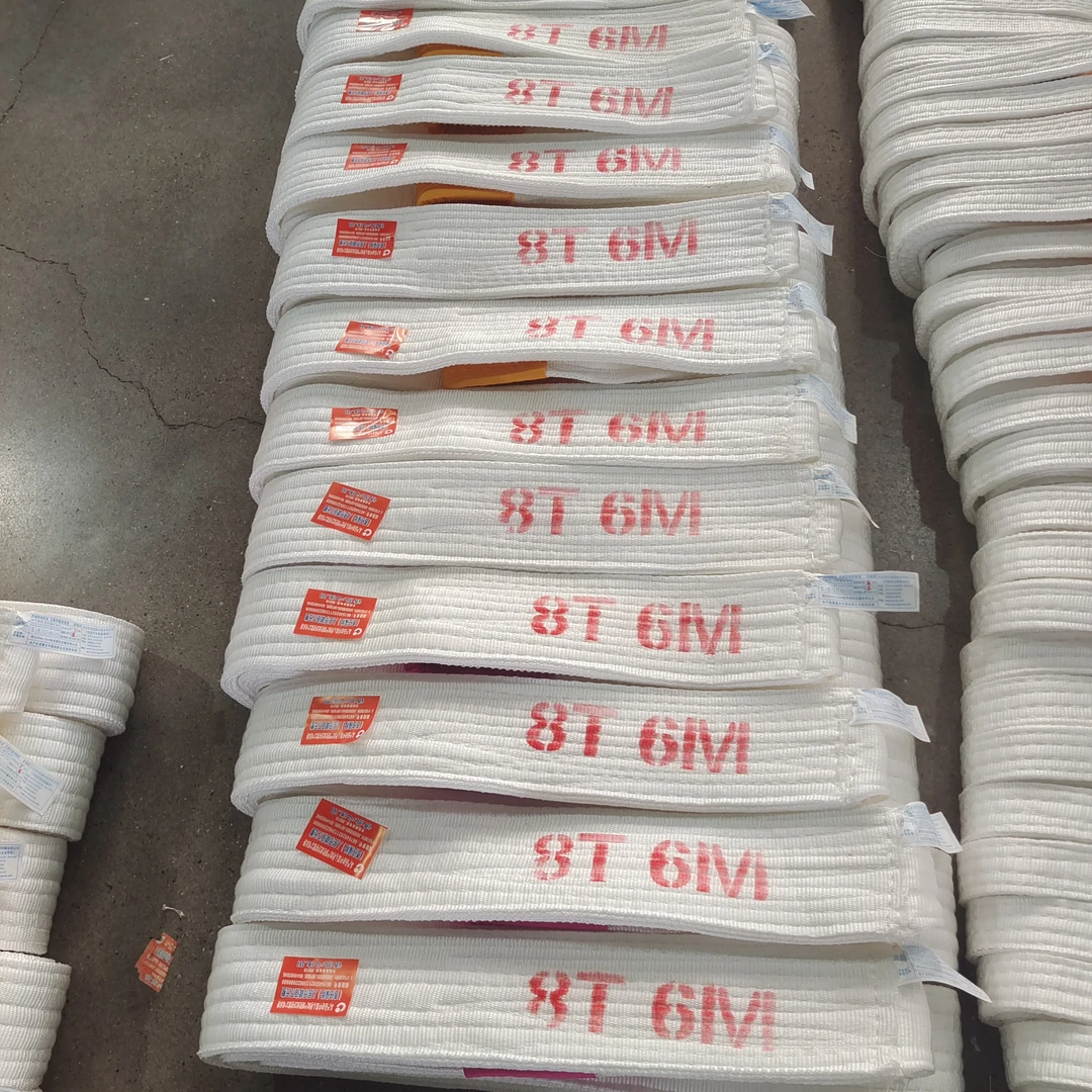 8吨白色加厚扁平吊装带白色加厚国标常规款，厂家直销，质量放心