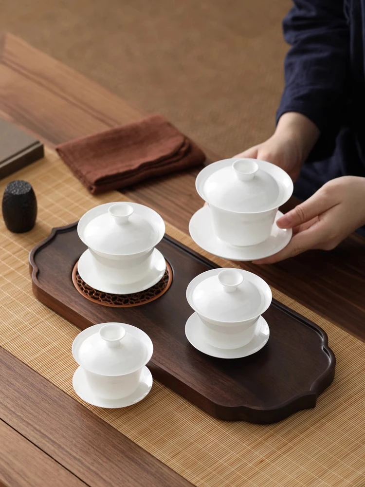 8号链接-马蹄盖碗2.8寸70ml骨瓷薄胎茶杯泡茶碗带盖茶具