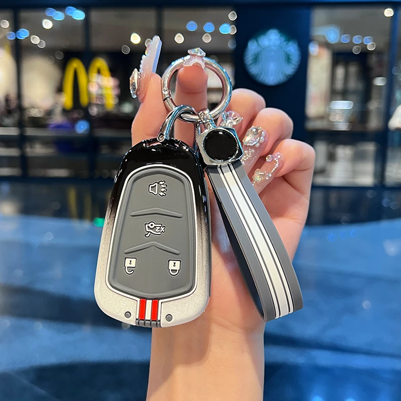 适用于凯迪拉克xt5钥匙套ct5/xt4/xt6/ct6/xts车ATSL壳ct4/gt4扣