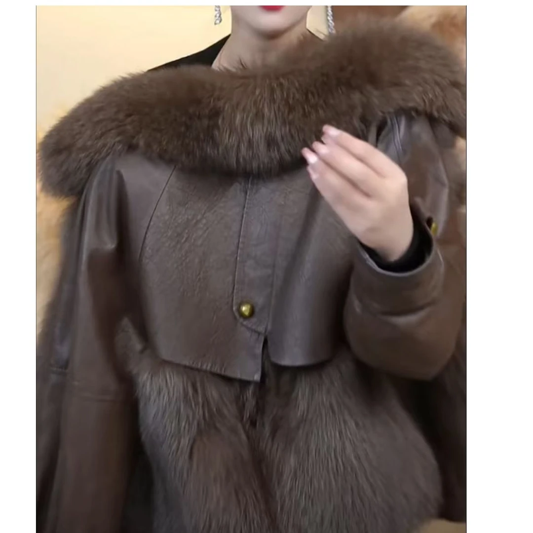 剩20件】热销高级感皮衣外套女秋冬皮衣拼接派克服正品