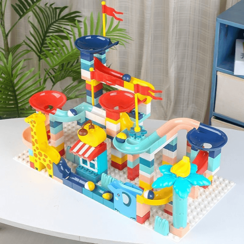 大颗粒兼容乐高积木儿童轨滑道大号开发拼装益智力桌子玩具男女孩