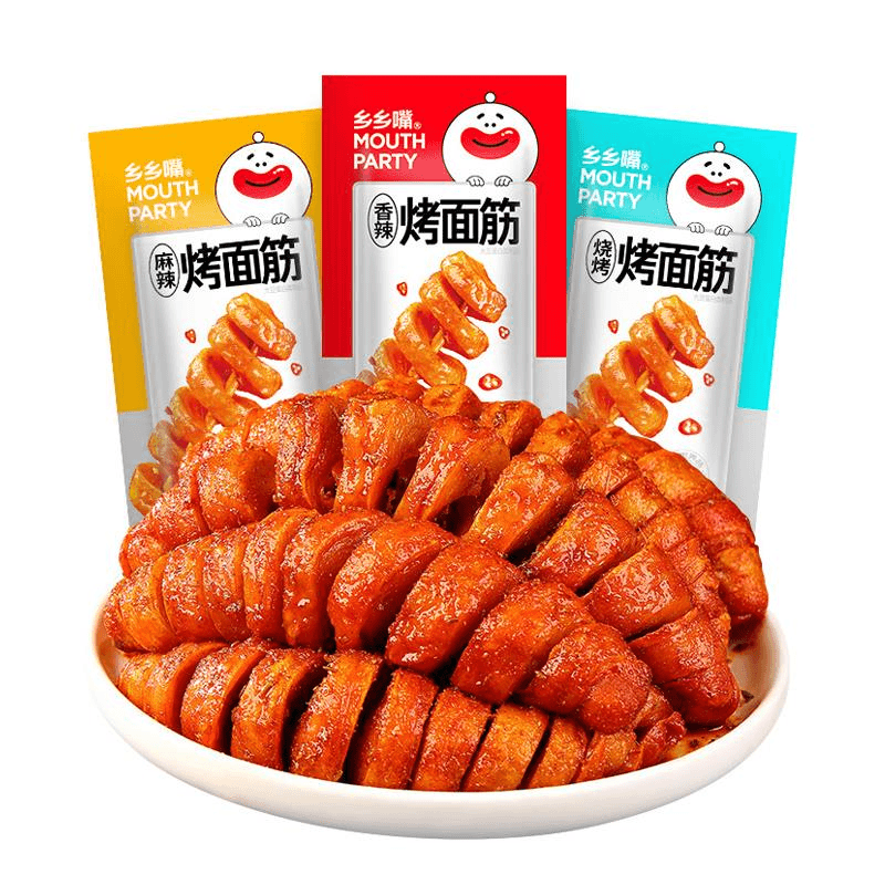 乡乡嘴烤面筋零食包辣条解馋独立豆干豆制品小吃笋0g