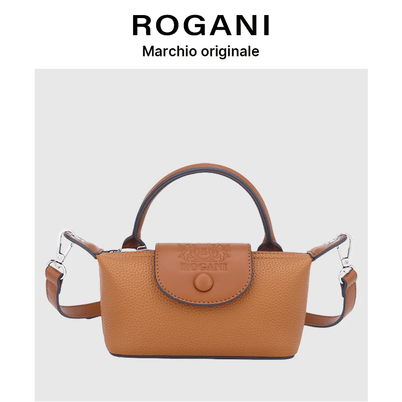 ROGANI小众简约经典时尚百搭单肩手拎包轻奢饺子包