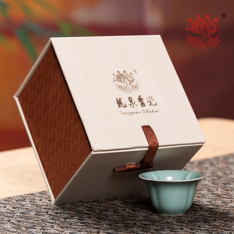 龙泉青瓷茶杯陶瓷家用主人杯功夫茶具单杯品茗杯喝红茶咖啡小杯子