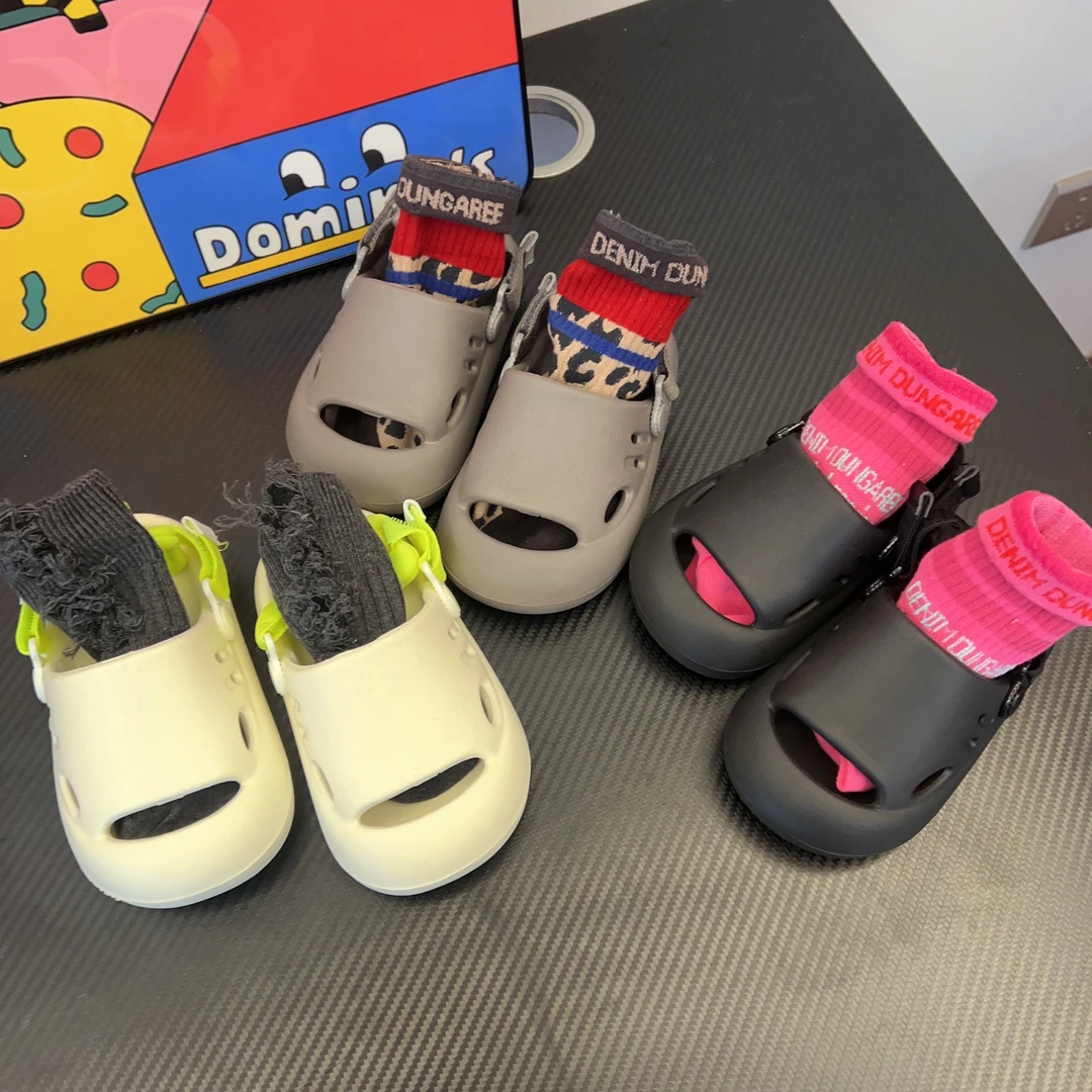 24新款包头沙滩凉鞋男女宝童鞋两穿防滑防水拖鞋