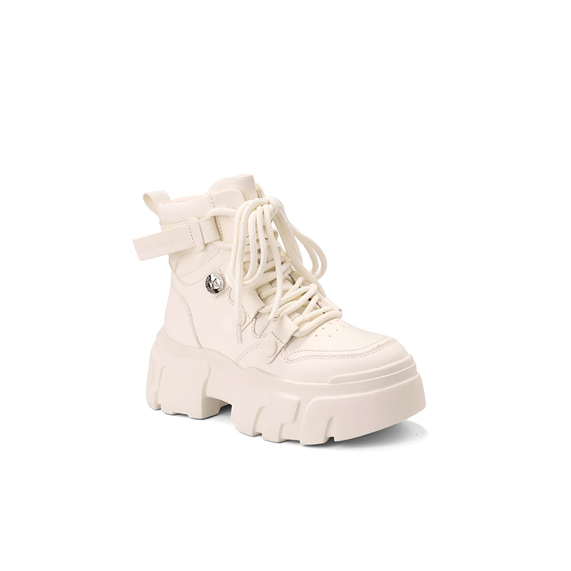 VME/舞魅秋冬运动玩咖休闲厚底圆头英伦风系带马丁靴【VS23D3201】