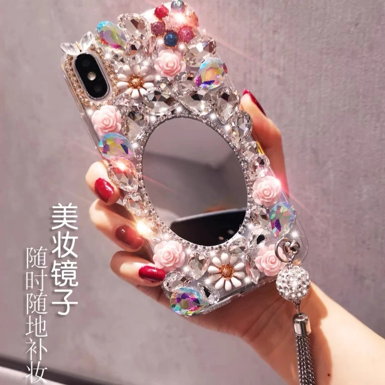 【苹果/华为/OPPO/VIVO/小米】高定奢华田园风流苏镶满钻手机壳