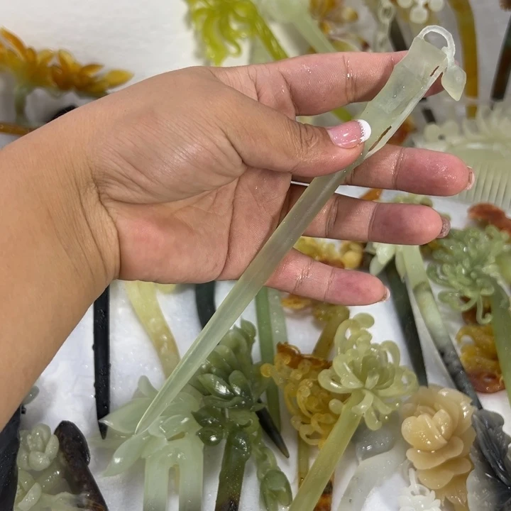 定制蛇纹石玉胖****嘛毛货发饰