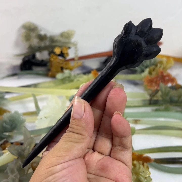 蛇纹石玉发饰未镶嵌