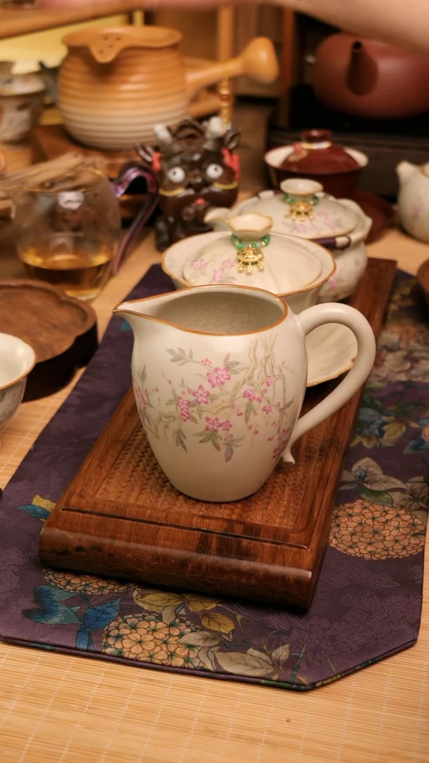 【闪购商品】陶瓷桃花公道杯