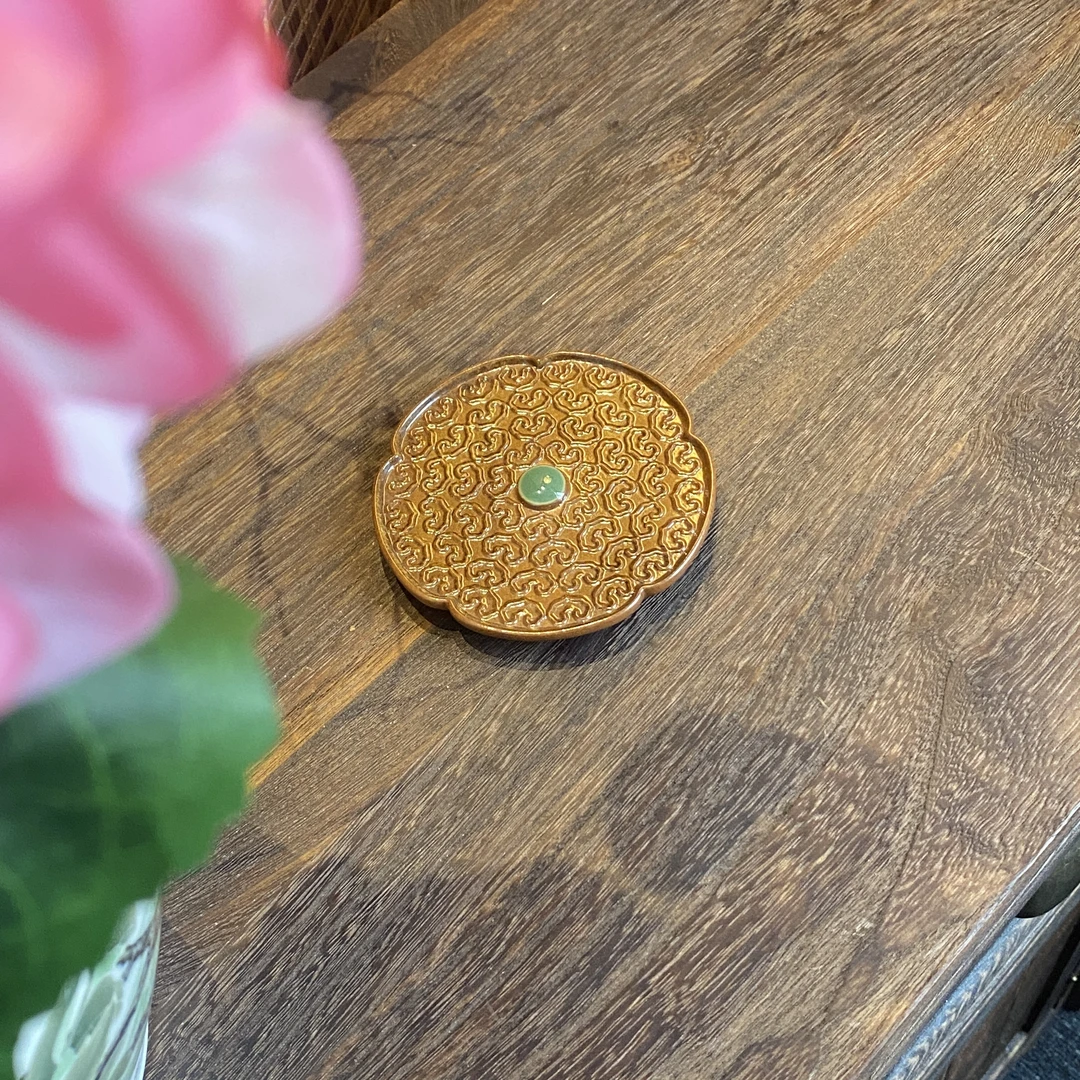 四海新品【龙泉青瓷釉滴盖置】中式复古精美茶道器具杯盖盖置