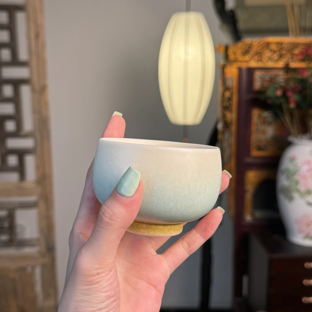 【墨云釉主人杯】高温瓷陶瓷茶杯禅定杯压手罗汉杯茶具容量100ml
