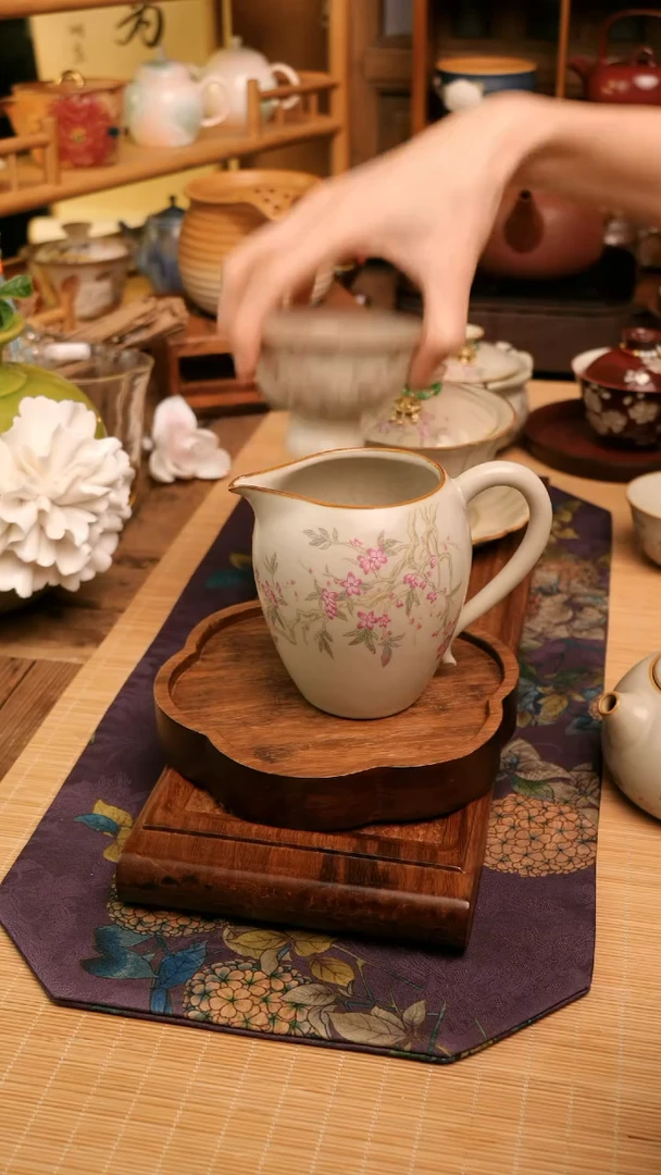 【闪购商品】陶瓷桃花公道杯