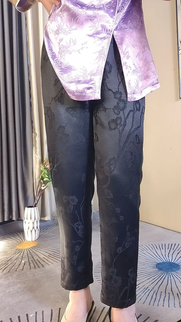 裤子裤子提花裤子重磅提花裤休闲