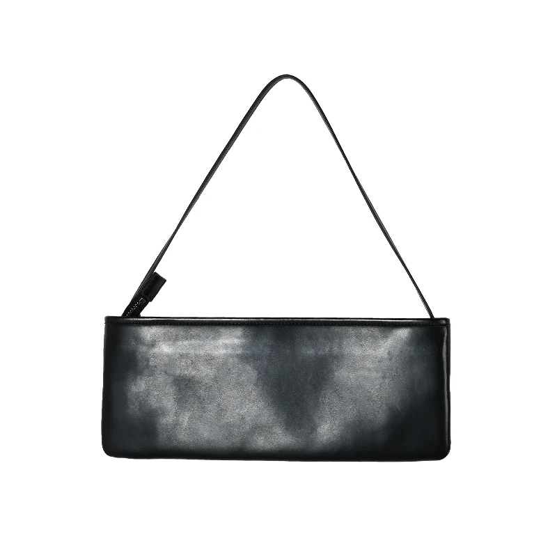 白弓BAIGONG/黑色时尚法棍包27976女士