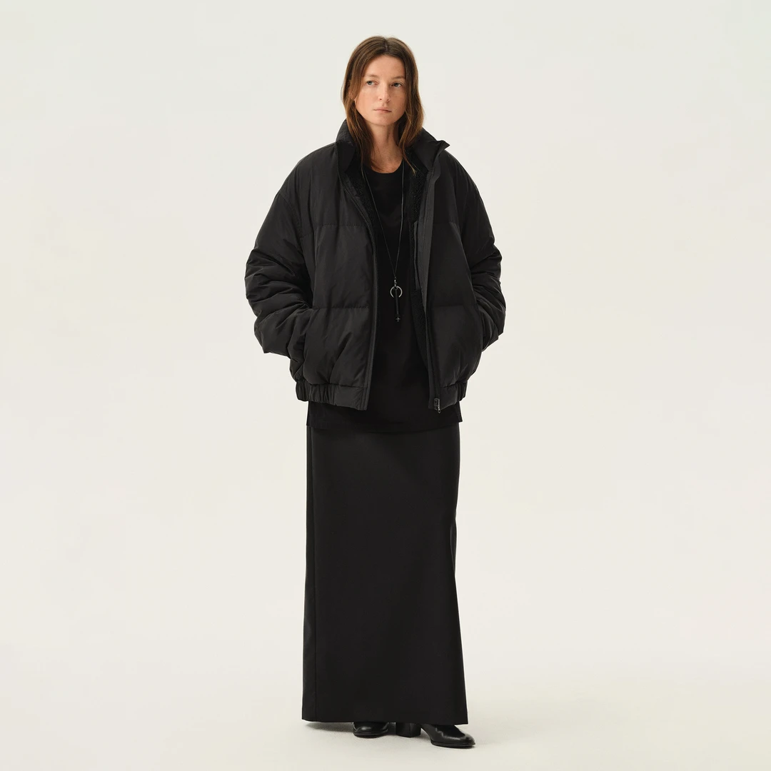 白弓BAIGONG/三防白鸭绒立领面包服羽绒外套52630X