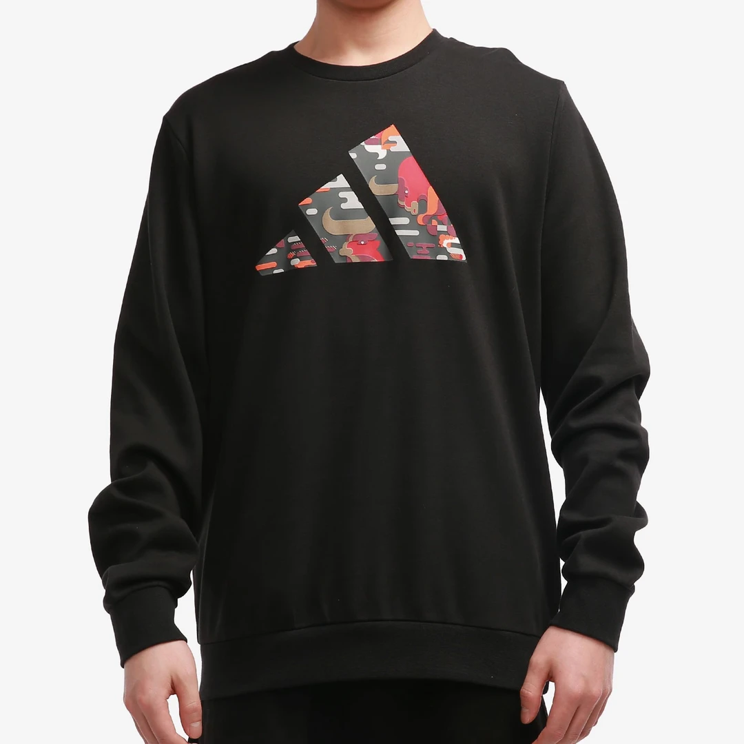 Adidas/阿迪达斯正品2021年新款男款秋冬圆领套头运动卫衣 GP1837
