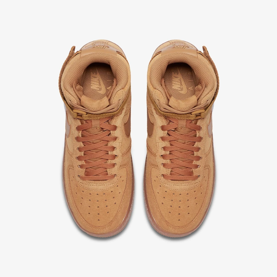 Nike/耐克 AIR FORCE 1 (GS) 儿童复古高帮小麦板鞋 CK0262-700