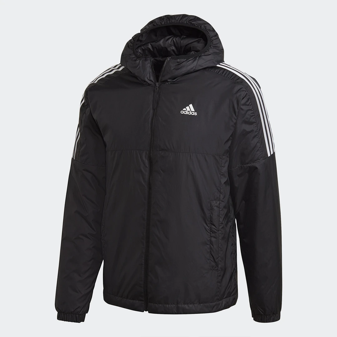 Adidas/阿迪达斯正品男款户外运动保暖防风连帽棉服 GH4601