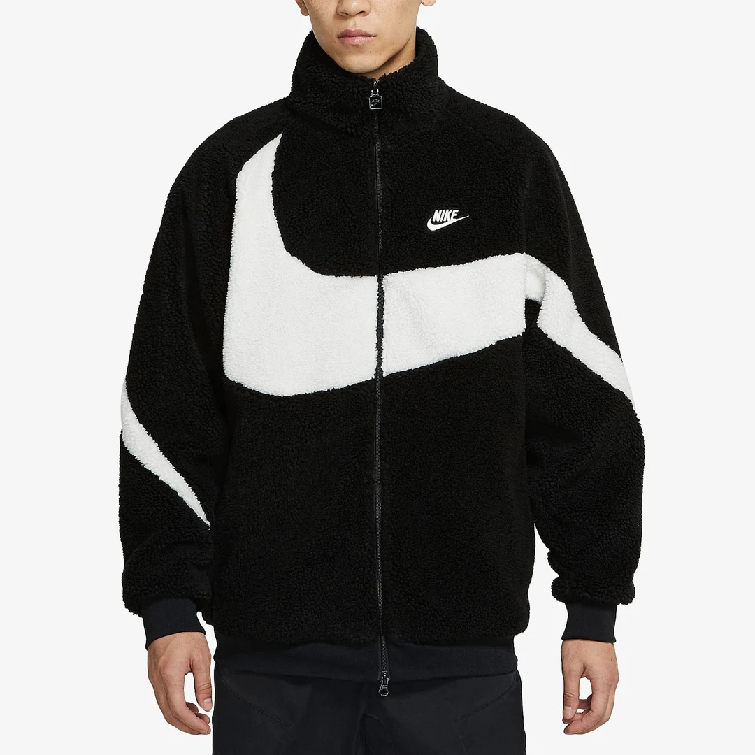 Nike/耐克正品冬季大LOGO摇粒绒男款保暖拉链外套BQ6546-011