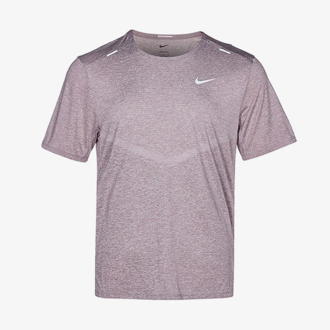 Nike/耐克纯色反光logo男款透气跑步运动休闲短袖T恤 CZ9185-235