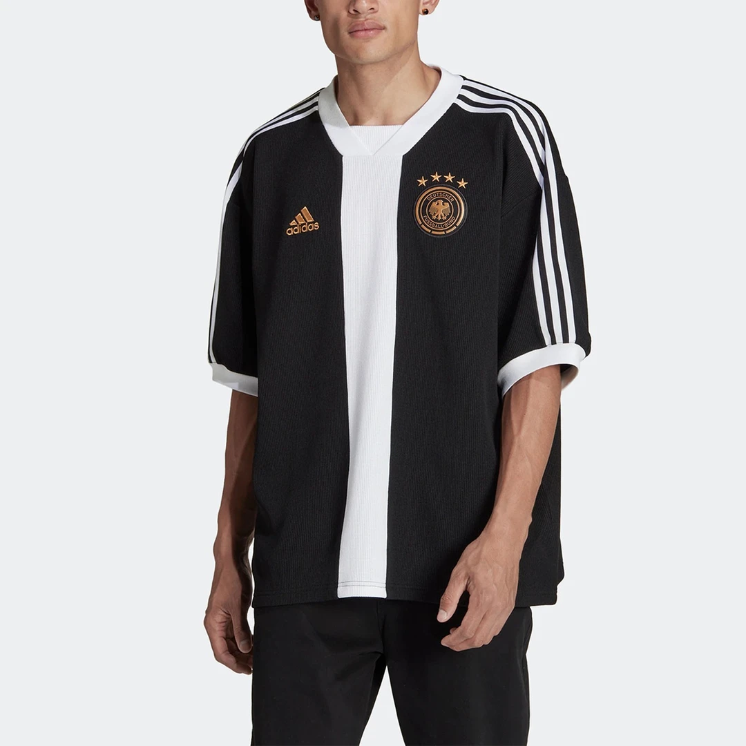 Adidas/阿迪达斯官方正品德国队复古半袖足球运动男子球衣HF4071