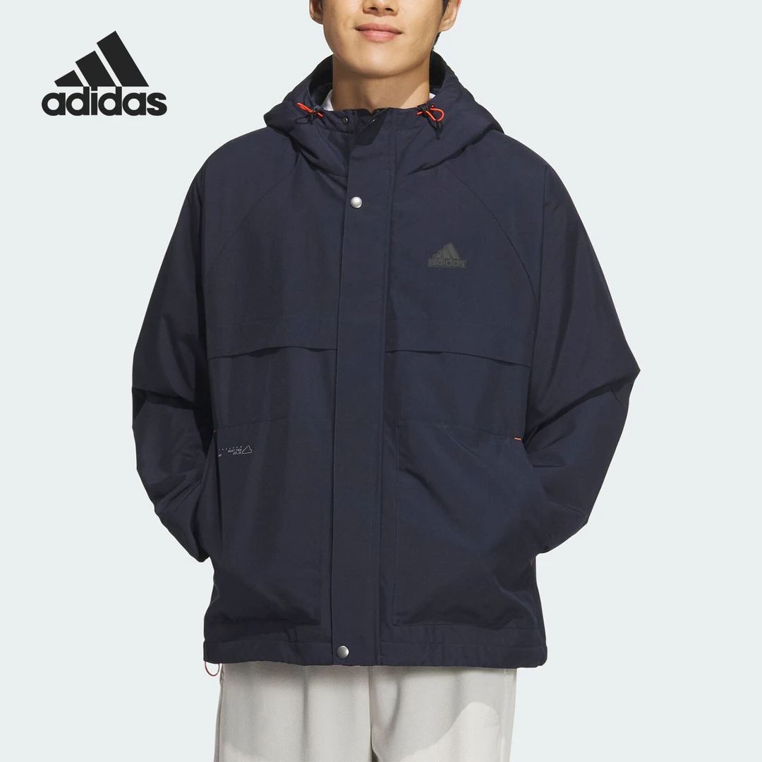 Adidas/阿迪达斯正品新款男士连帽透湿疏水夹克外套JI8681