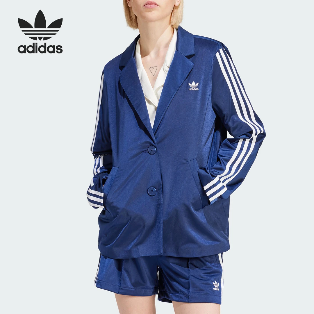 Adidas/阿迪达斯正品三叶草复古女士休闲运动西装外套IN8415