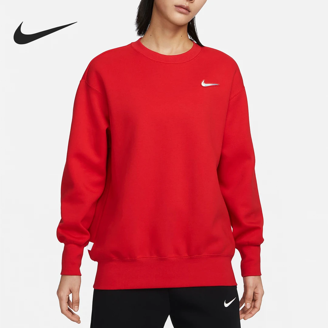Nike/耐克正品2024年新款女士针织圆领套头卫衣FZ6537-657