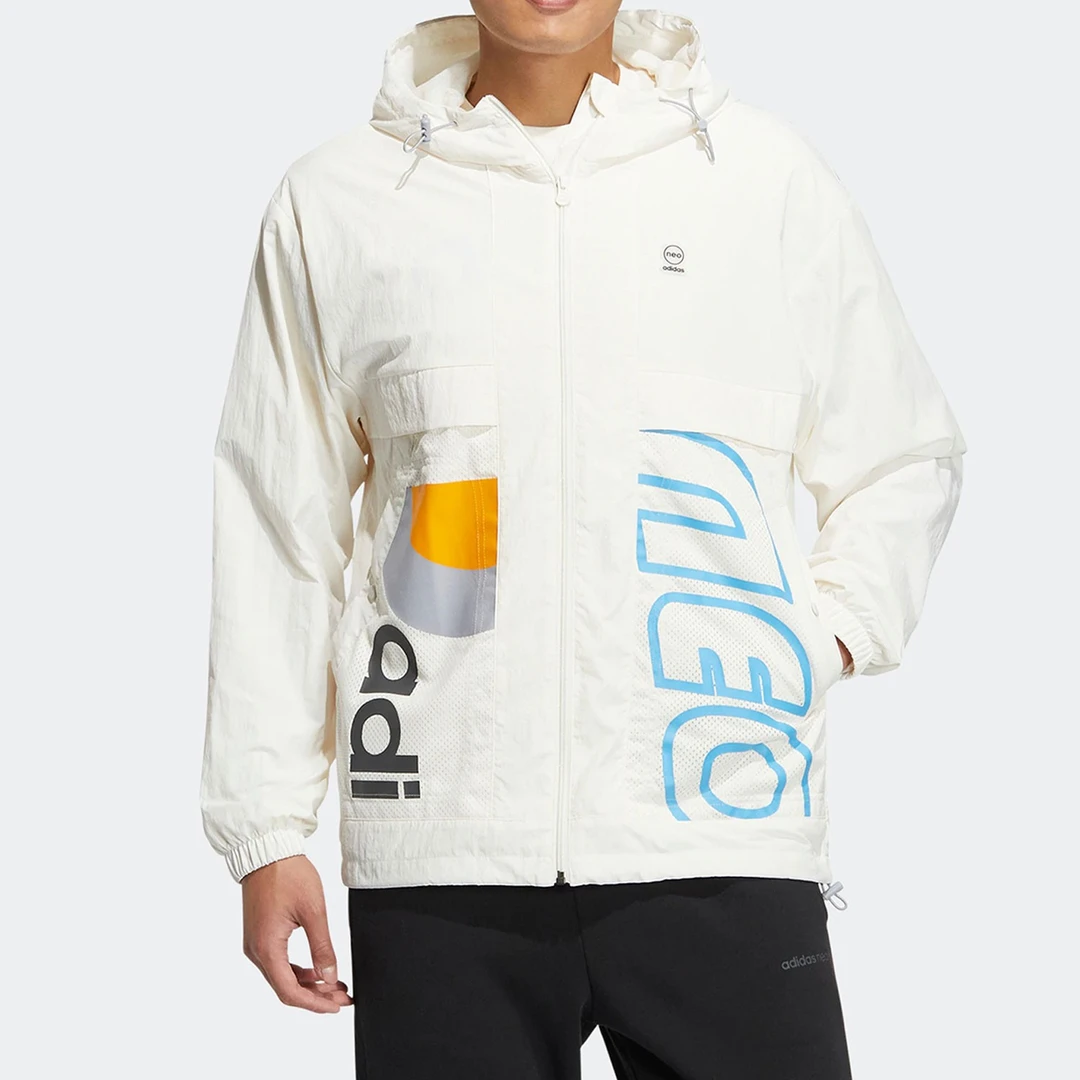 Adidas/阿迪达斯正品Neo春季新款男款运动连帽夹克外套HS8849
