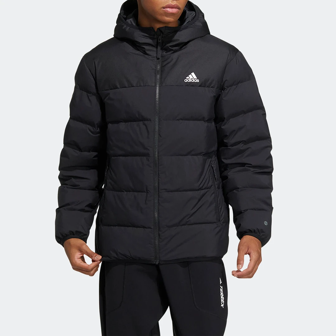 Adidas/阿迪达斯正品男子舒适连帽拉链运动休闲HZ2597高能感