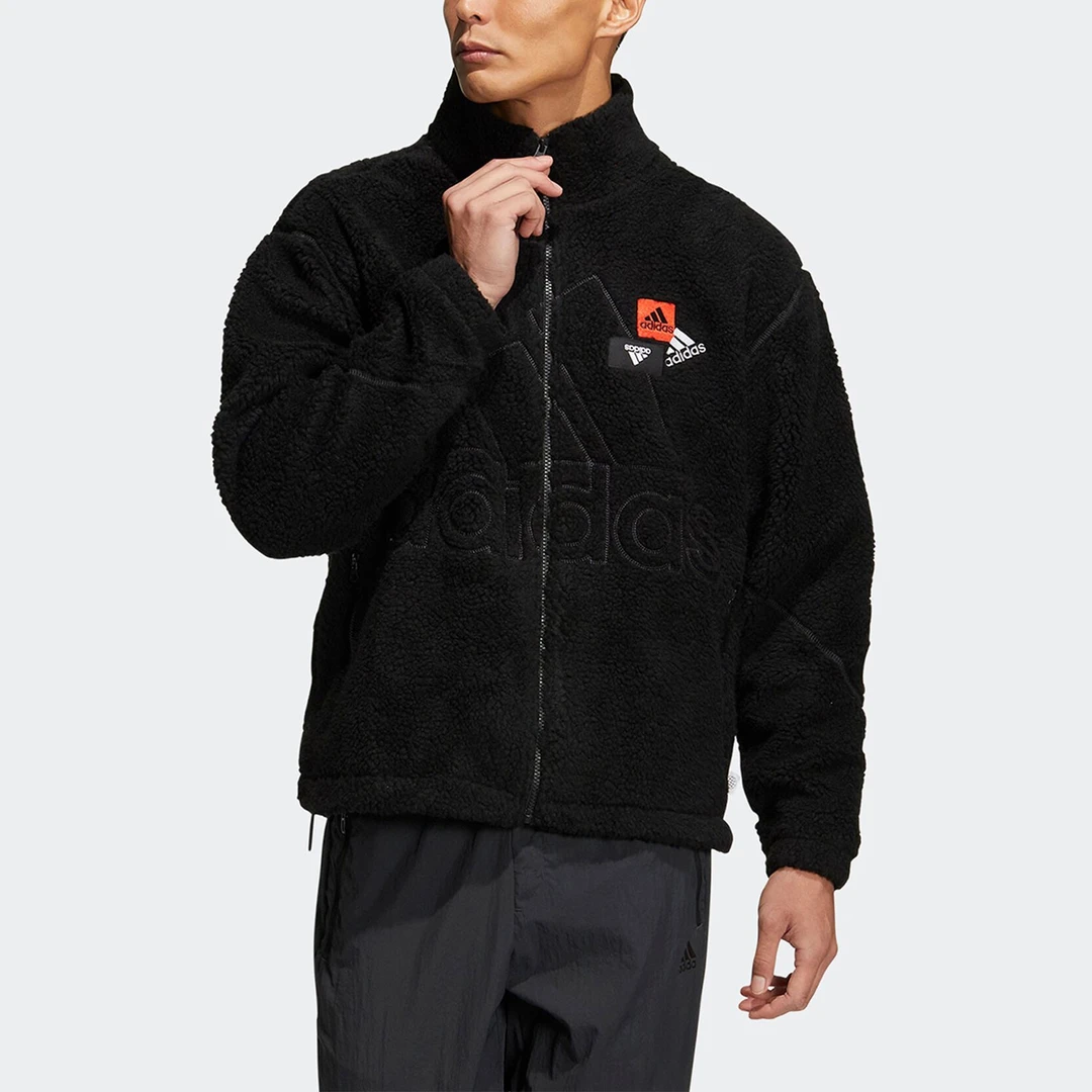 Adidas/阿迪达斯正品冬季新款男子仿羊羔绒保暖外套HN8953