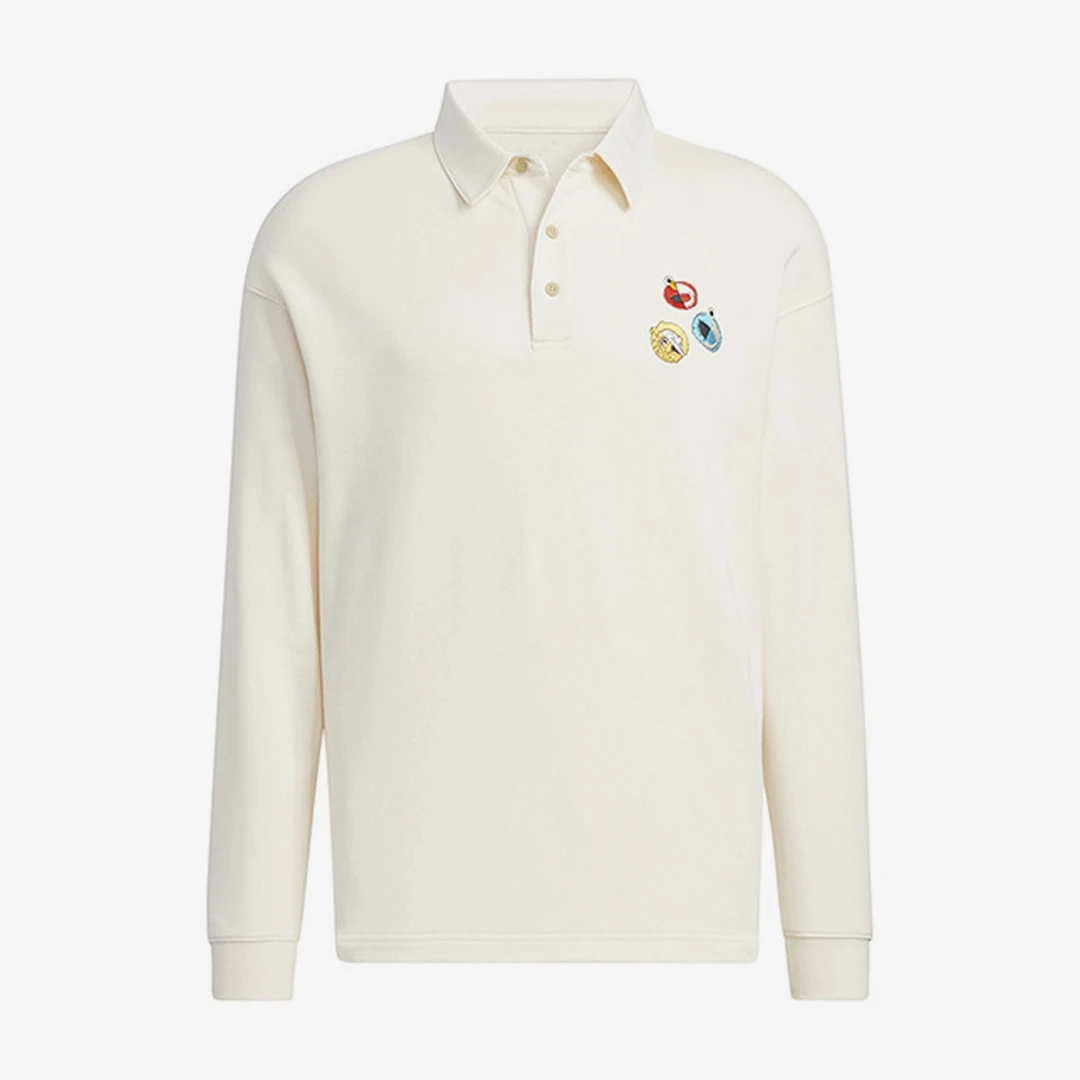 Adidas/阿迪达斯正品 neo 芝麻街联名男款休闲长袖POLO衫 HM9949