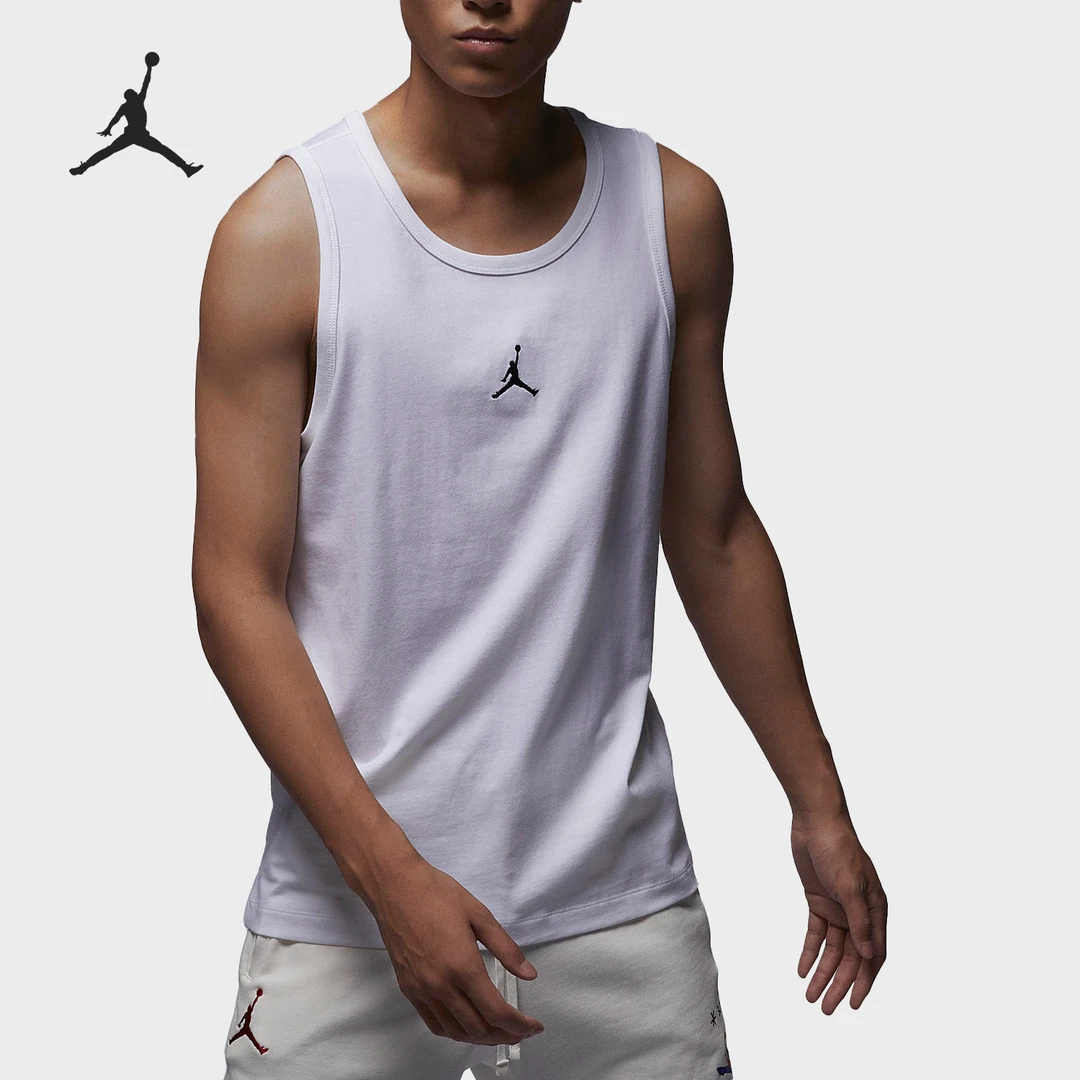 Nike/耐克正品JORDAN男子运动时尚透气无袖短袖T恤FQ6990-100