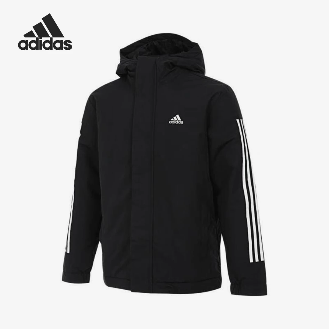 Adidas/阿迪达斯正品3S HOODED JKT男士运动连帽棉服IX8884