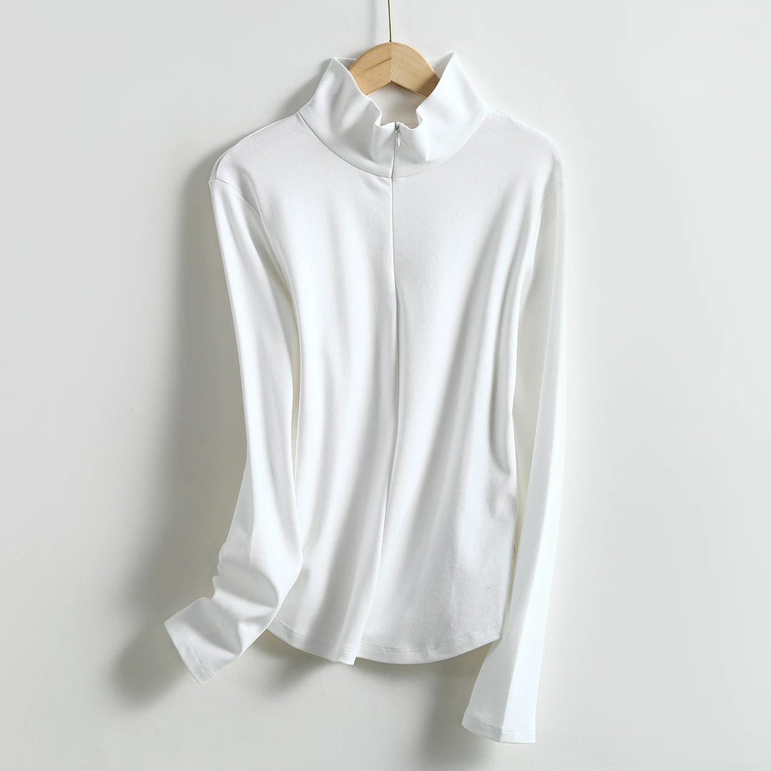 22099 品质柜货！精裁！时尚修身运动休闲百搭纯色长袖T恤