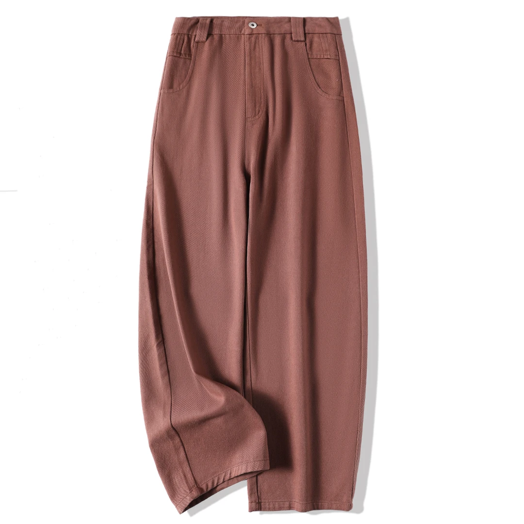 10212 品质柜货！精裁！流行爆款休闲高腰直筒香蕉裤镰刀裤牛仔裤