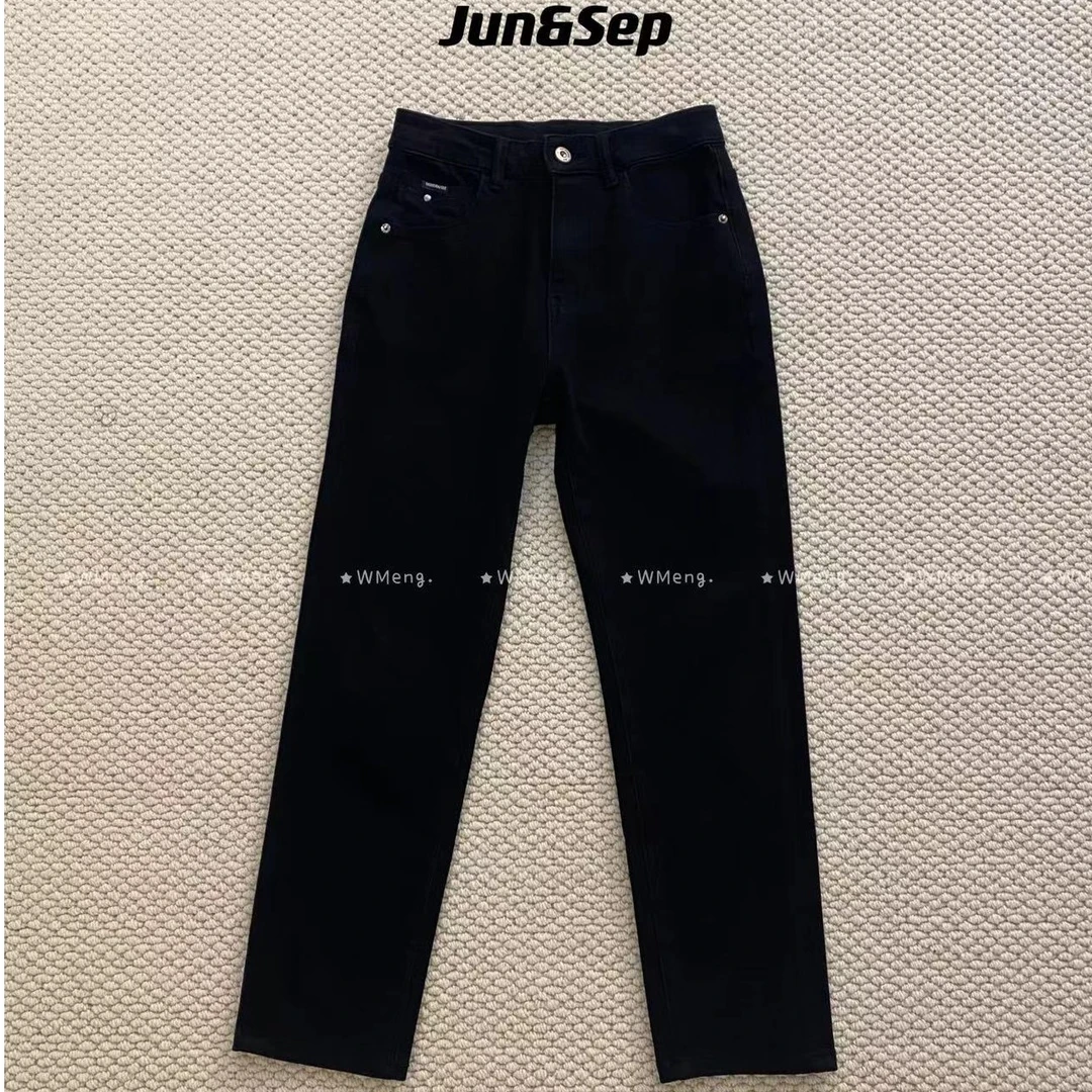JunSep.【四面弹烟管裤】23百搭小众显瘦牛仔烟管裤 050