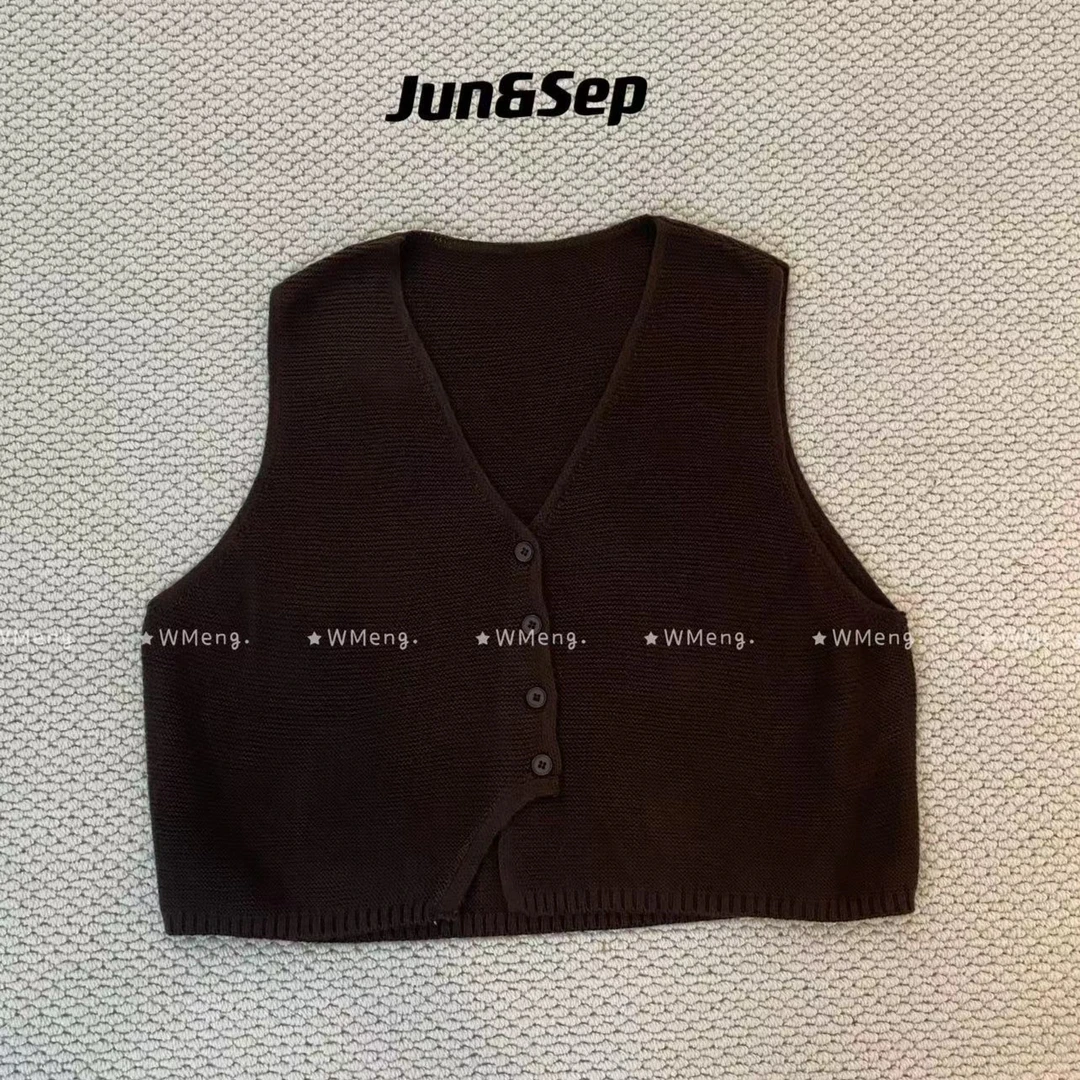 JunSep.【四粒扣马甲】23秋百搭小众针织背心
