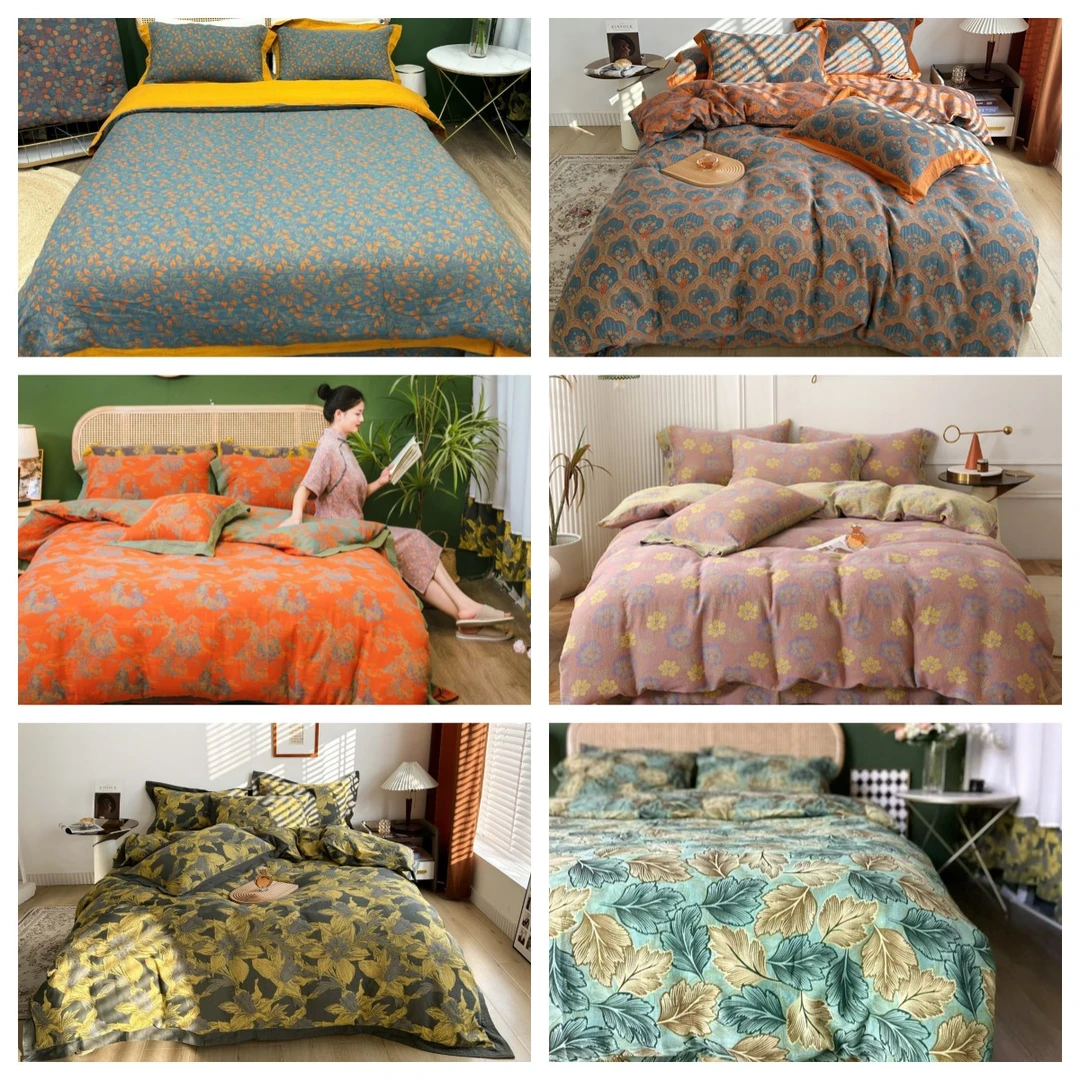 弘雪美眠-A组孤品双层纱全棉单件套件