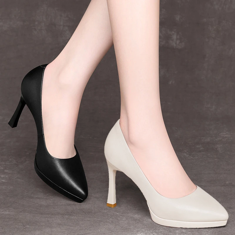 富贵鸟正品高跟鞋细跟演出年会礼服鞋配旗袍皮鞋真皮女士单鞋0028