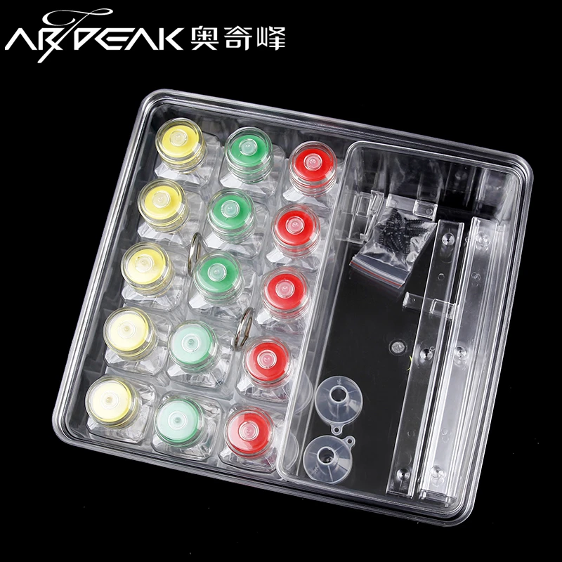 奥奇峰香精盒套装工具盒钓箱添加剂分装瓶收纳储物盒小药香精瓶