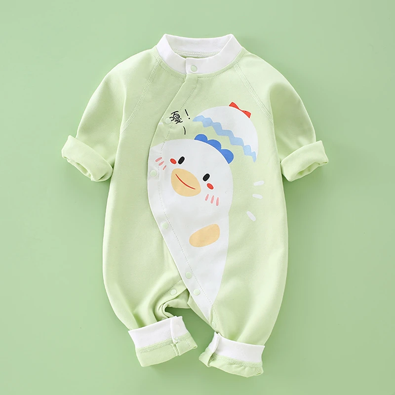 婴儿衣服春款宝宝长袖连体衣卡通超萌婴幼儿0-18个月爬服四季可穿