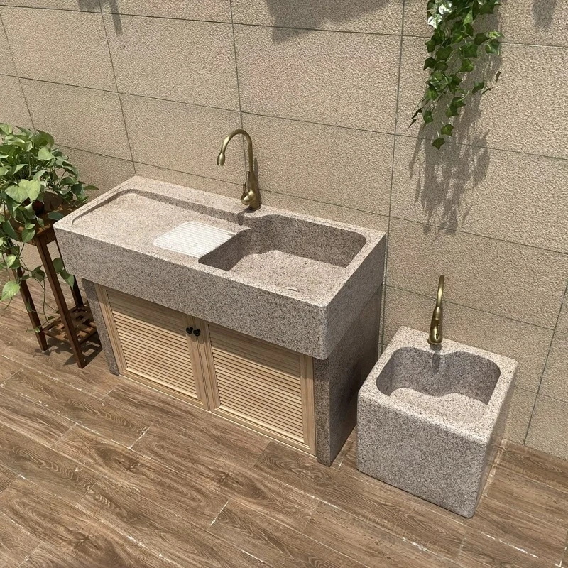 小旺（门墩抱鼓石）工厂 精品石雕天然石材洗手池墩布池洗衣池