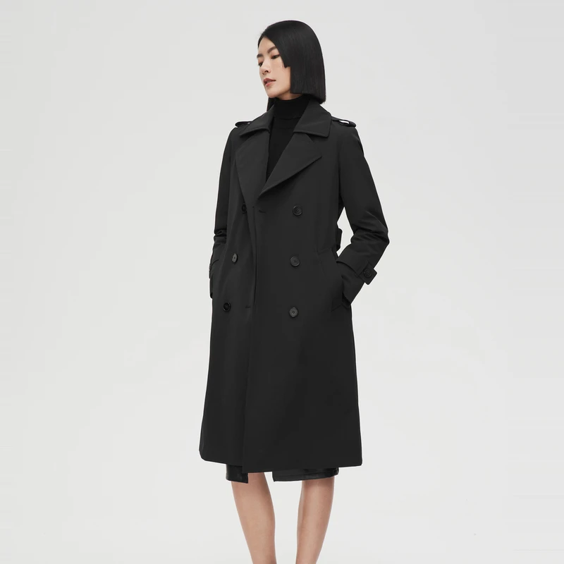 波司登【商场专柜】冬季英伦风鹅绒服高端风衣外套羽绒服大衣女4282