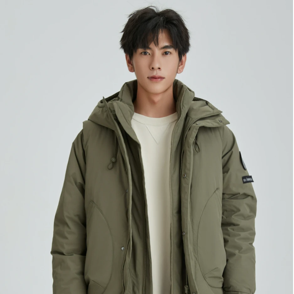 【门店补贴】波司登冬季户外工装夹克宽松中长款羽绒服上新5221XS