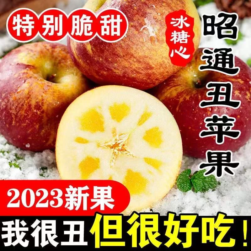 【年货节】正宗云南昭通丑苹果中大果4.5-5斤装新鲜采摘发货